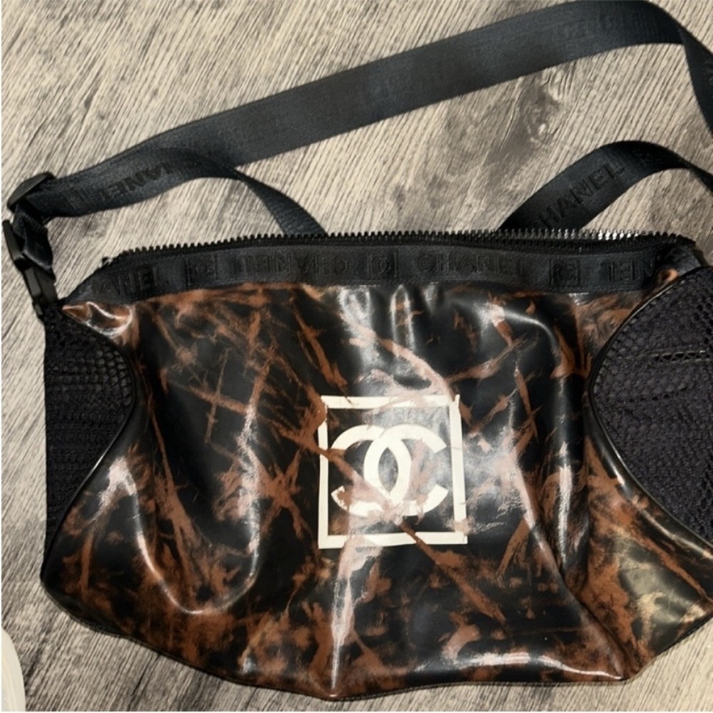 VINTAGE CHANEL Bag Chanel Sports Line Shoulder Bag Black - Picture 10 of 16
